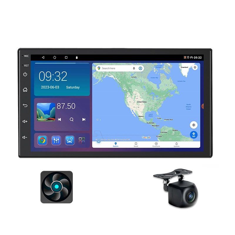 Prix ​​​​pas cher Autoradio 7 pouces universel 4 cœurs Ram 2 Go / 4 Go Rom 32 Go / 64 Go Android auto Carplay DSP FM AM RDS Double Din Navigation GPS - 7168Q8 1