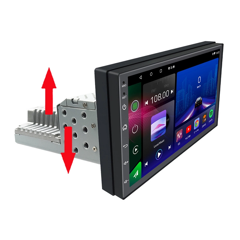 تاجر الجملة سعر المصنع سيارة ستيريو 7 بوصة واحدة Din Ram 1GB / 2GB Rom 16GB / 32GB Wifi GPS Navigation سلكي لاسلكي Android auto Carplay Auto DVD Player -7368A6 1