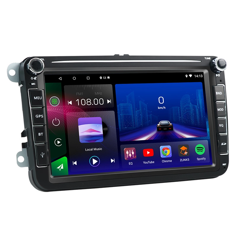 ODM Android Car Stereo IPS 1280*720 Resolution 8inch 2Din Fm Radio BT WIFI GPS USB Wireless/Wired Carplay Android Auto For Volkswagen Golf 5 6 - 8003A6 1