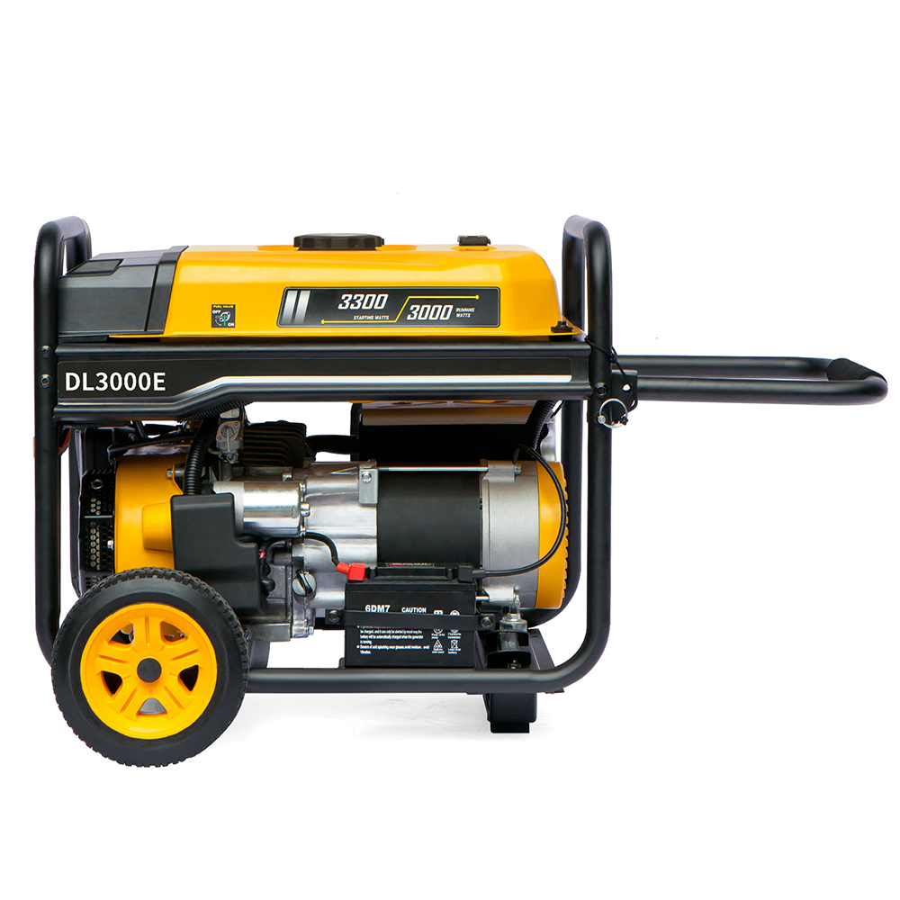 I-3000 watt Injini yamandla olomeleleyo Ukusetyenziswa kwamafutha aphantsi Kulula ukushukuma 3000w Vula isakhelo sePetroli seGenerator 5
