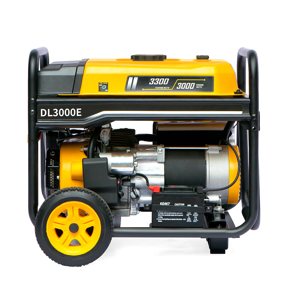 I-3000 watt Injini yamandla olomeleleyo Ukusetyenziswa kwamafutha aphantsi Kulula ukushukuma 3000w Vula isakhelo sePetroli seGenerator 3