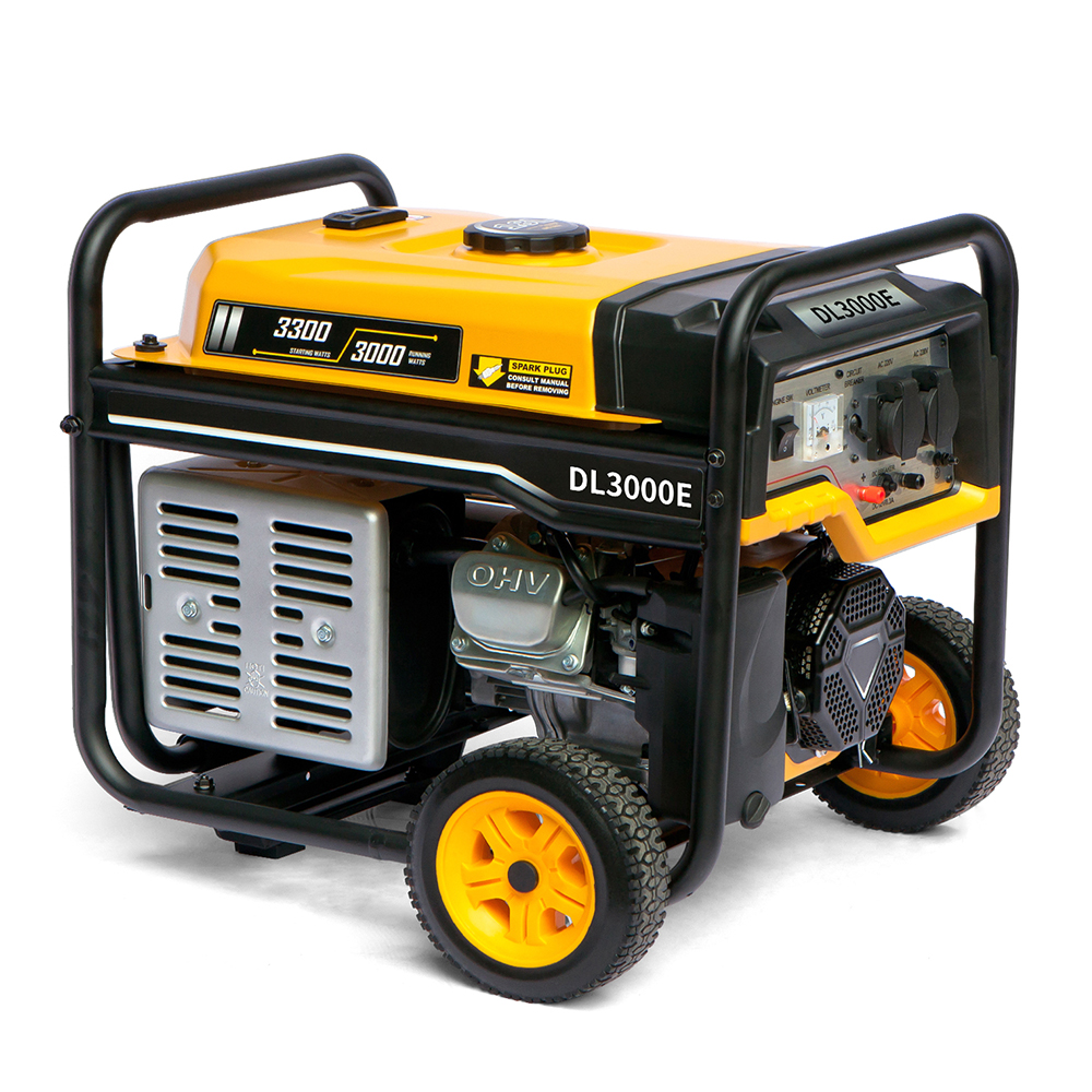 I-3000 watt Injini yamandla olomeleleyo Ukusetyenziswa kwamafutha aphantsi Kulula ukushukuma 3000w Vula isakhelo sePetroli seGenerator 4