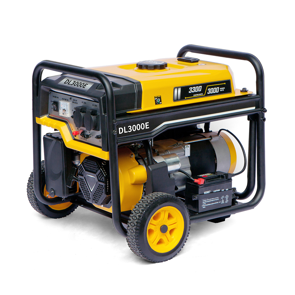 I-3000 watt Injini yamandla olomeleleyo Ukusetyenziswa kwamafutha aphantsi Kulula ukushukuma 3000w Vula isakhelo sePetroli seGenerator 11