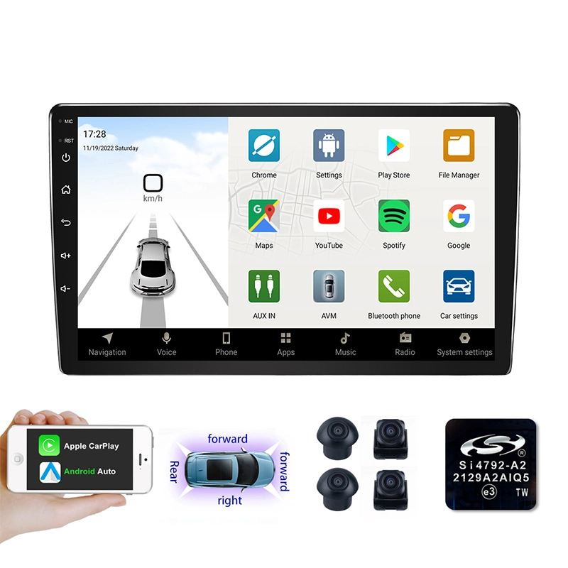 عرض ساخن 9 بوصة 8 Core Qled 1280*720 Ram 4GB Rom 64GB Qualcomm SDM450 4G Bt5.0 أندرويد Auto Carplay SI47925 FM\AM\RDS مع 360 DVR - 9001G3 1