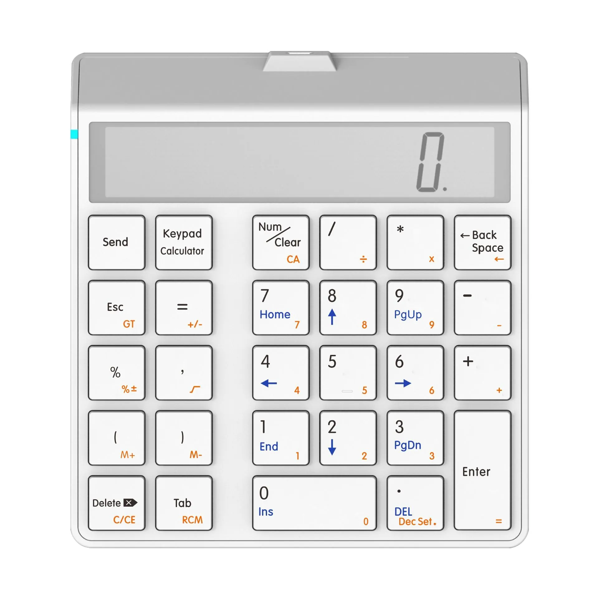 Tecsee أبيض/أسود 2 في 1 آلة حاسبة للوحة المفاتيح الرقمية للدفع Eft POS 1