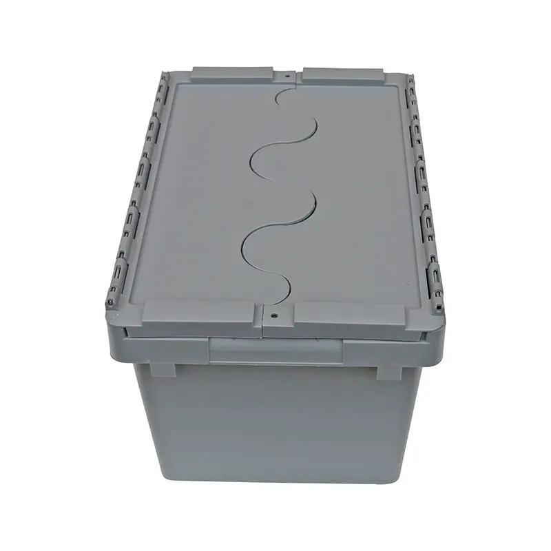 Plastic Storage Bins with Attached Lids-1 3