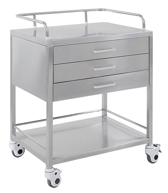 Cărucior medical din oțel inoxidabil SM-015: Durabil & Eficient-1697445827118950 1