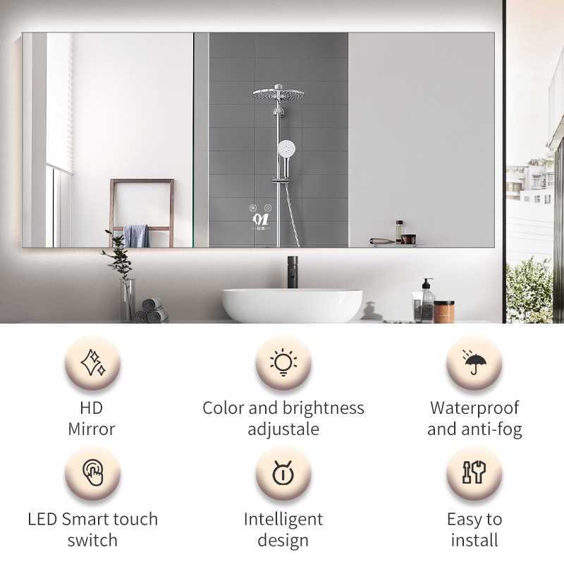 Choisissez votre meilleur miroir de salle de bain LED avec lumière LED | POURQUOI-SK034 7