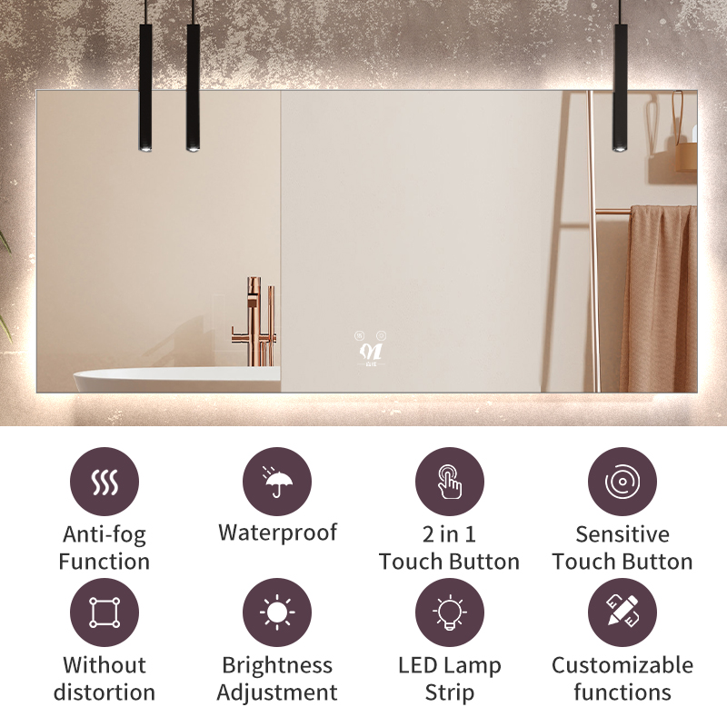 Choisissez votre meilleur miroir de salle de bain LED avec lumière LED | POURQUOI-SK034 4