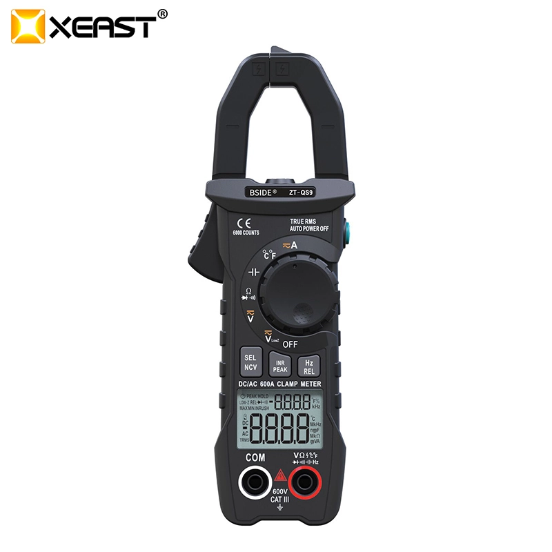 Digital Clamp Meter DC AC 600A Current True RMS แอมป์มิเตอร์คีม Smart Auto Rang 6000 มัลติมิเตอร์แรงดันไฟฟ้า Hz Ohm NCV เครื่องทดสอบ XE-QS9 1