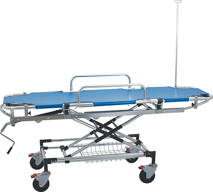 Troli Tandu Ambulans Paduan Aluminium YXZ-D-J Dengan Penyimpanan-1697437750532945 1
