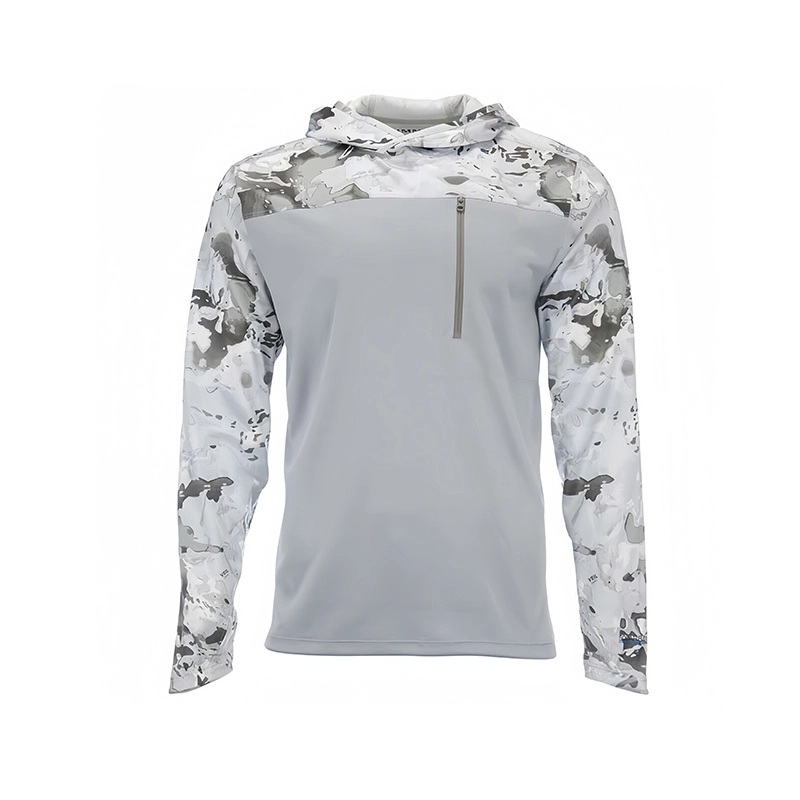Camisas de pesca profesionales con bolsillo con cremallera y orificio para el pulgar con capucha Dery MY01 1