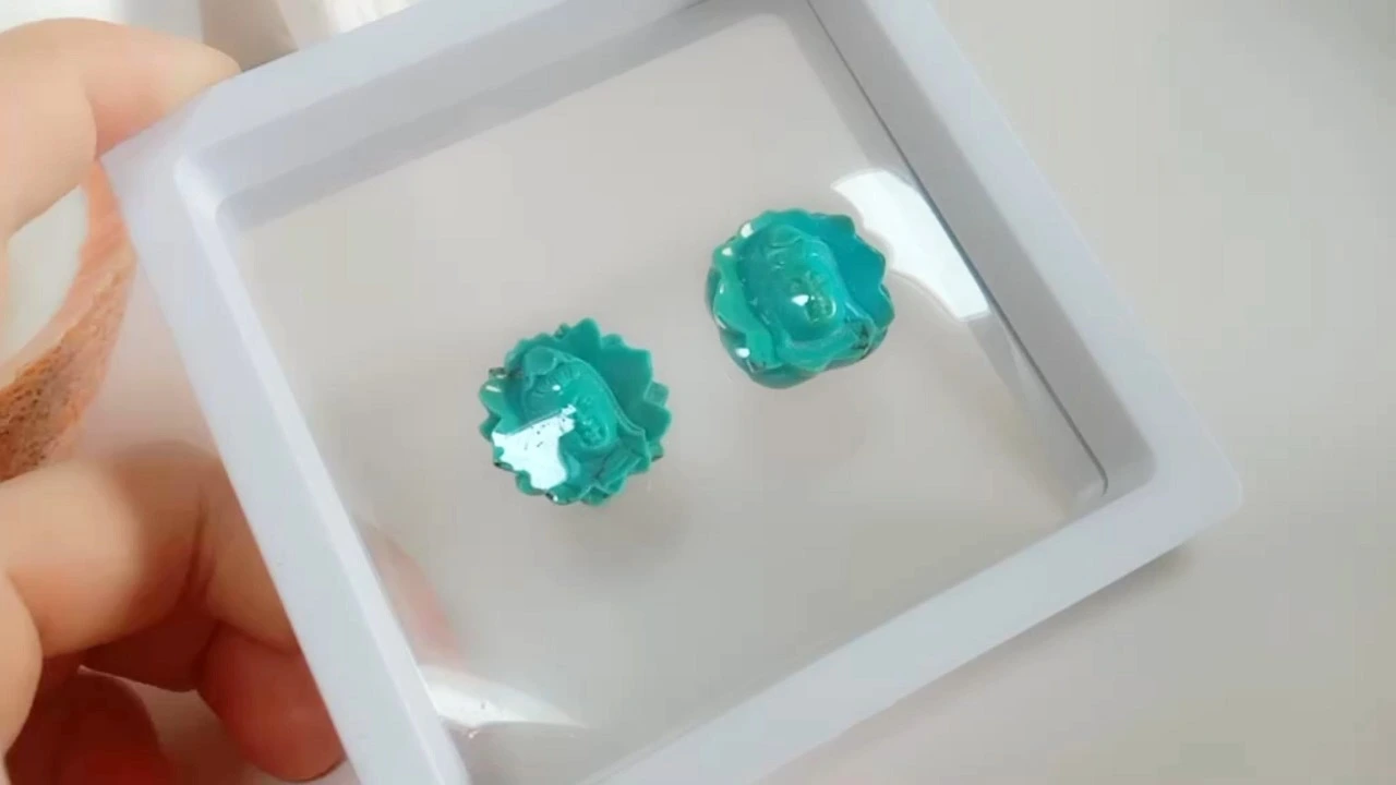 Бирюза ойылған қолдан жасалған моншақтар тасы 8MM 10MM 12MM 14MM топтама опциялары 1