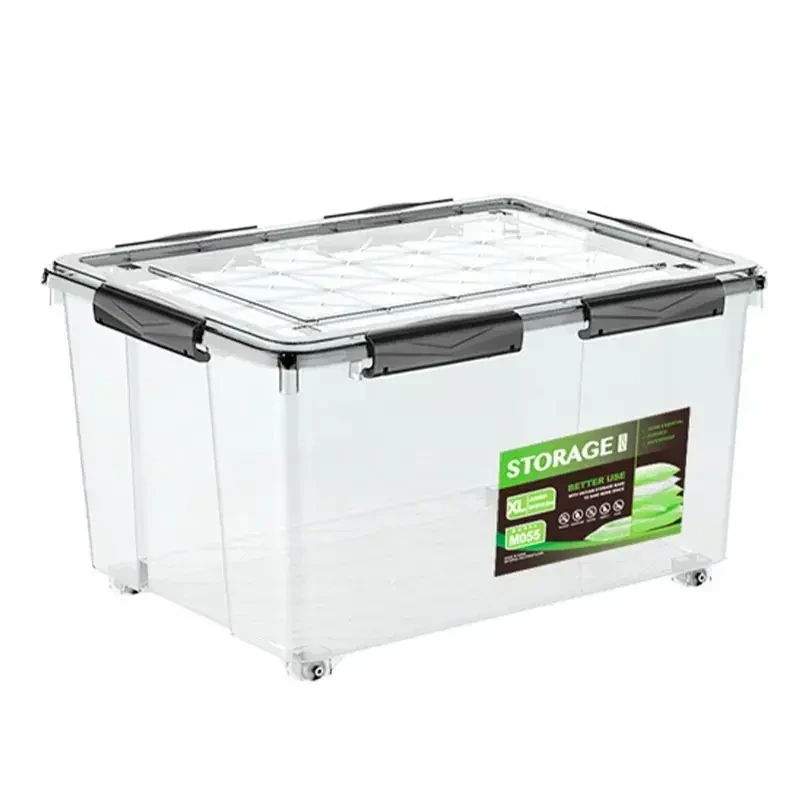 Industrial Plastic Totes NB ZHONGYI Brand Company Plastic Wheeled Waterproof Storage Organizer Box 3