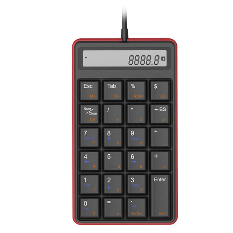 Tastierino numerico finanziario cablato personalizzato a 19 tasti per calcolatrice POS per ufficio finanziario 1