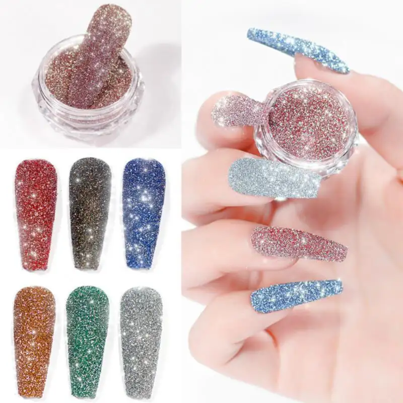 Hot Reflective Glitter Dip Powder Glass 8g Azmee Brand 3