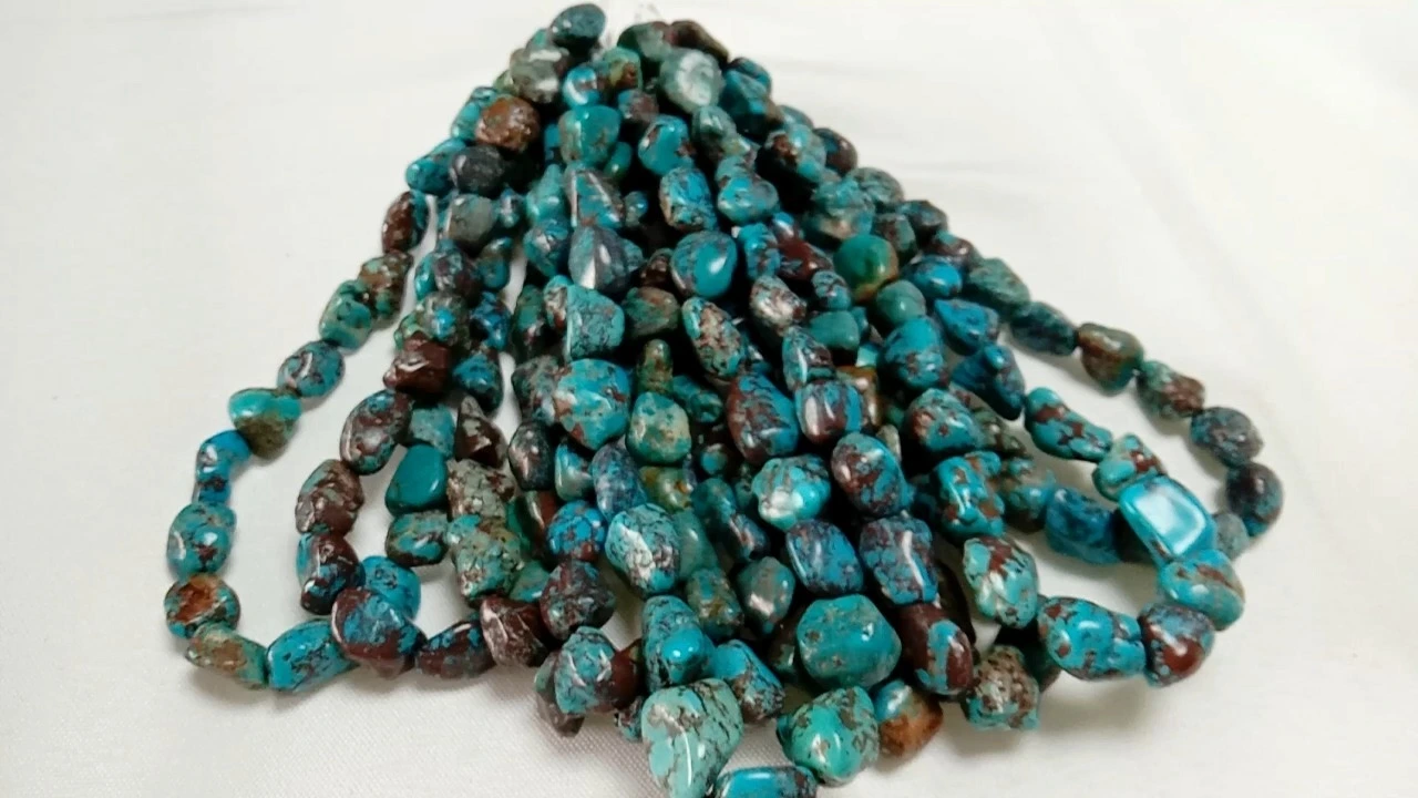 Turquoise Nugget Beads Blue Turquoise Beads Gemstone Beads For DIY Jewelry Supplies 1