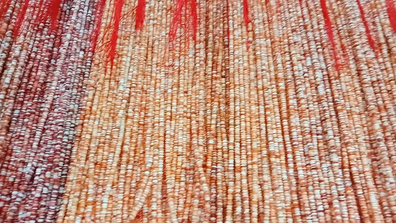 Gemstone Beads spiny oyster អង្កាំពណ៌ទឹកក្រូច 5mm 1