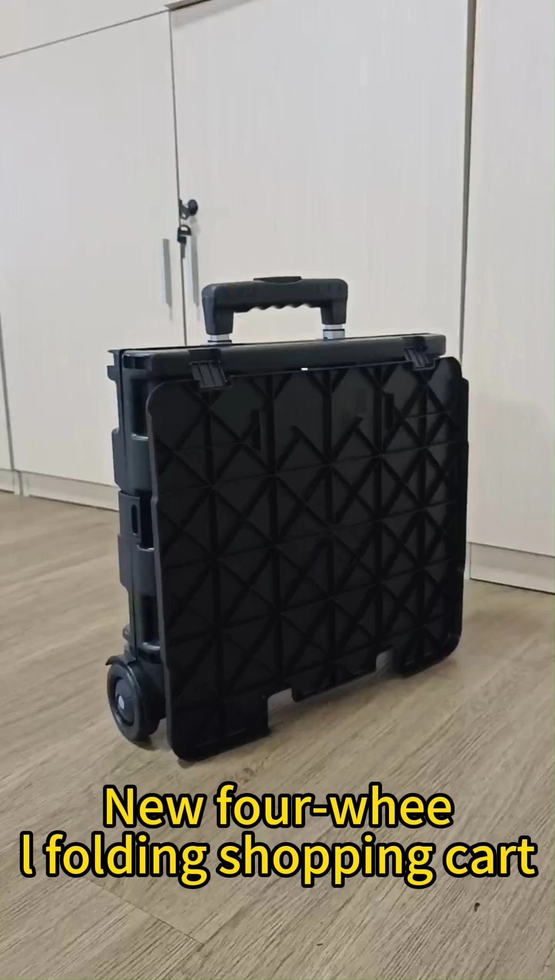 Novo carrinho utilitário dobrável Zhongyi, caixa de rolamento dobrável, dois freios com 2 rodas universais, tampa articulada que nunca se perde, alça telescópica para casa, mercearia, escritório, escola, uso em acampamento 1