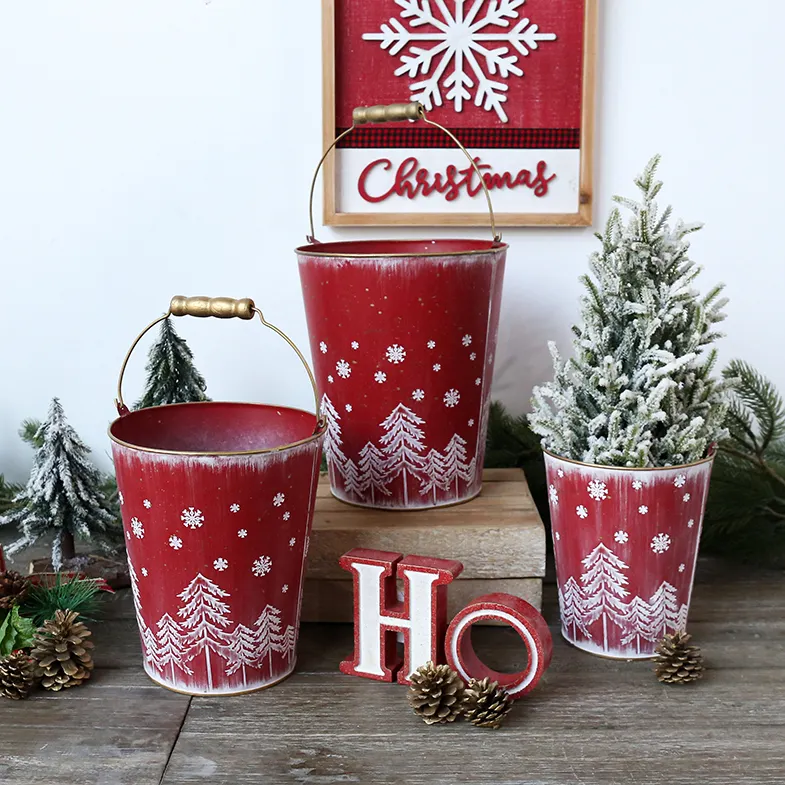Christmas Galvanized Bucket Longrichbar