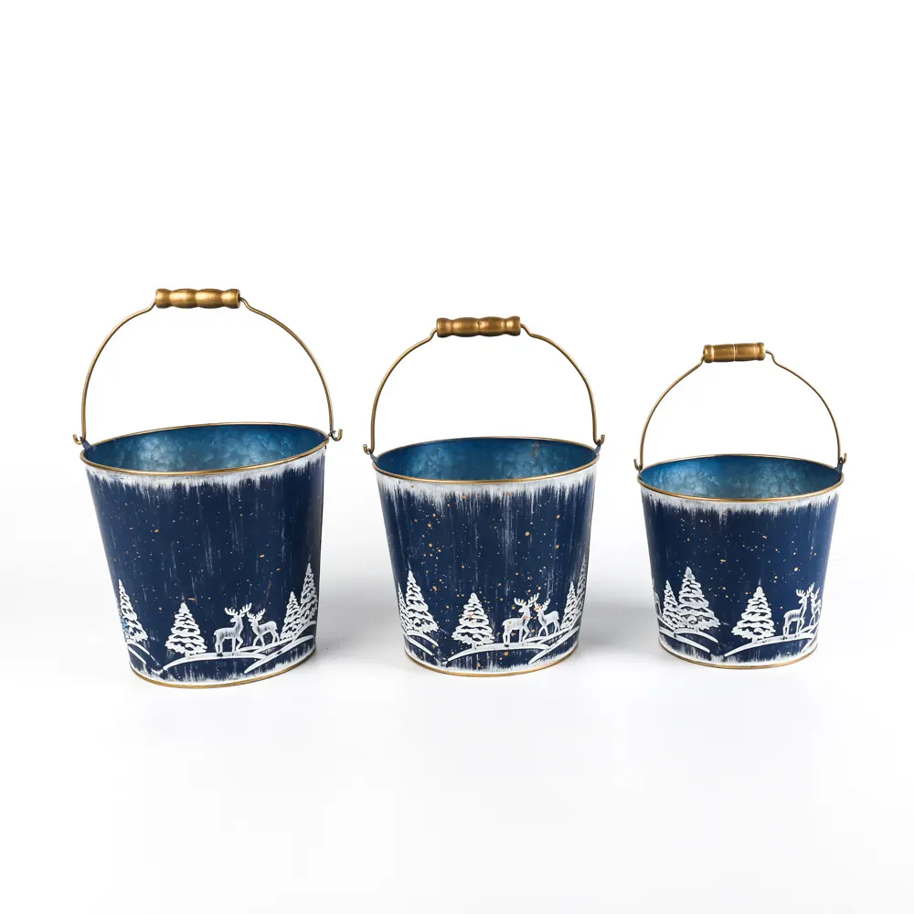 Balde de metal de natal personalizado丨longrichbar 4