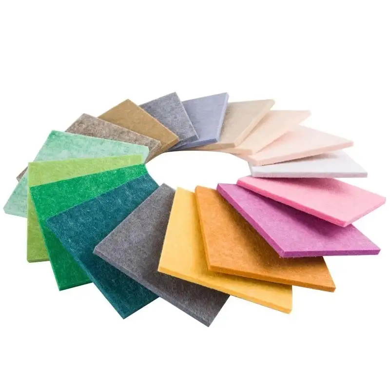 Panneau acoustique écologique en PET 4x8, matériau insonorisant et réduisant le bruit 1