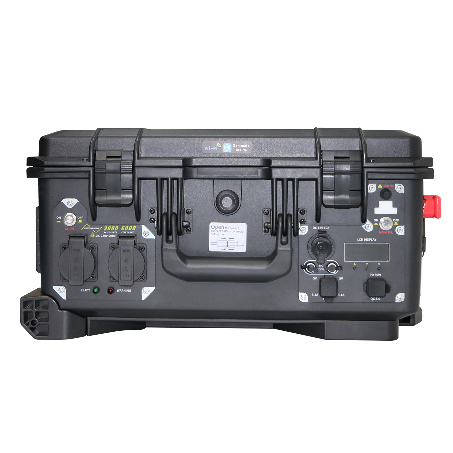2000 watt batteri med stor kapacitet Mobil kraftstation 2000w snabbladdning bärbar solkraftverk-1713940055196627 4