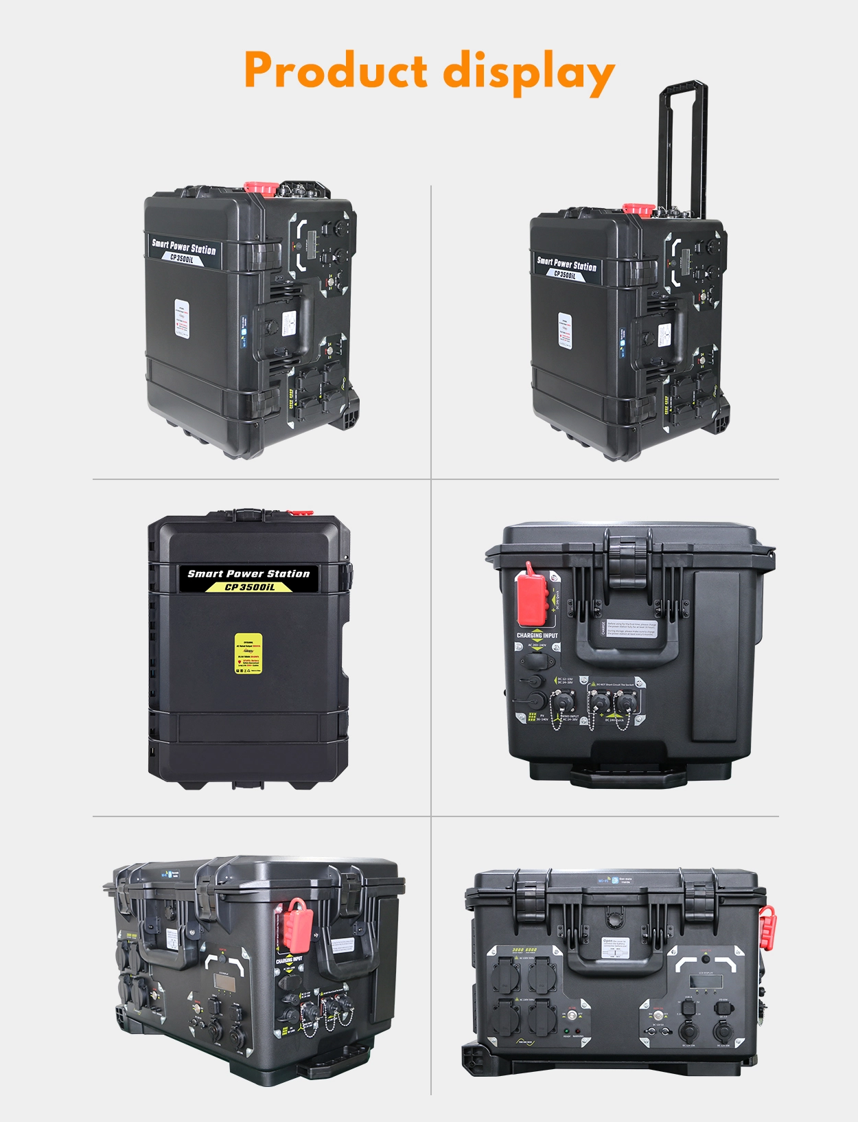 เครื่องกำเนิดไฟฟ้าวัตต์ 3000w Lifepo4 ระบบป้องกันแบตเตอรี่หลายตัว 3000KVA 2688WH แหล่งจ่ายไฟกลางแจ้ง 1