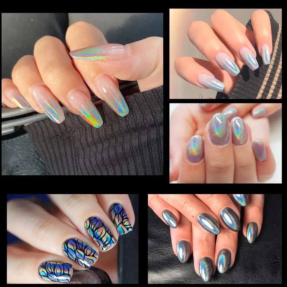 Mirror Chrome Powder Holographic Bulk Buy Holographic Chrome Azmee 3