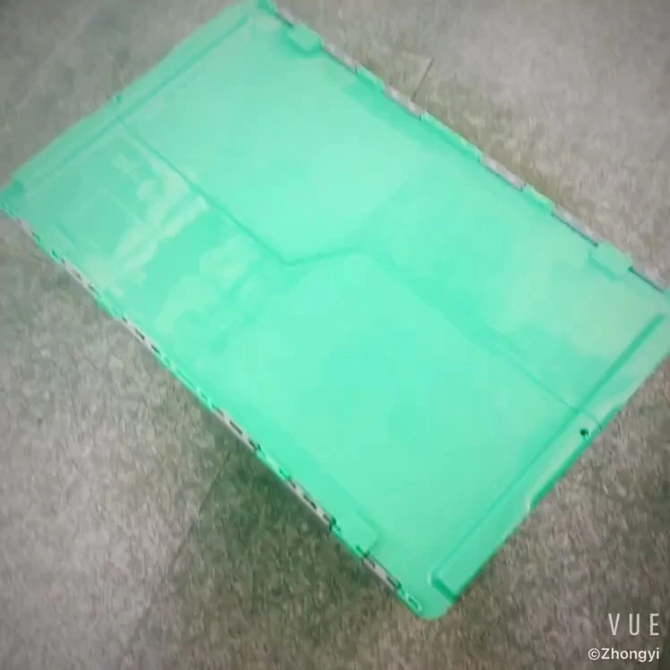 Zhongyi HDPE утолщенный пластиковый оборотный ящик 350*270*240 мм прямоугольный ящик с пластиковыми деталями с крышкой, ящик для хранения материала полки 1