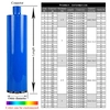 Johnson Tools OD25-700mm Beton için Islak Elmas Delik Testere Delme Ucu & Betonarme 3