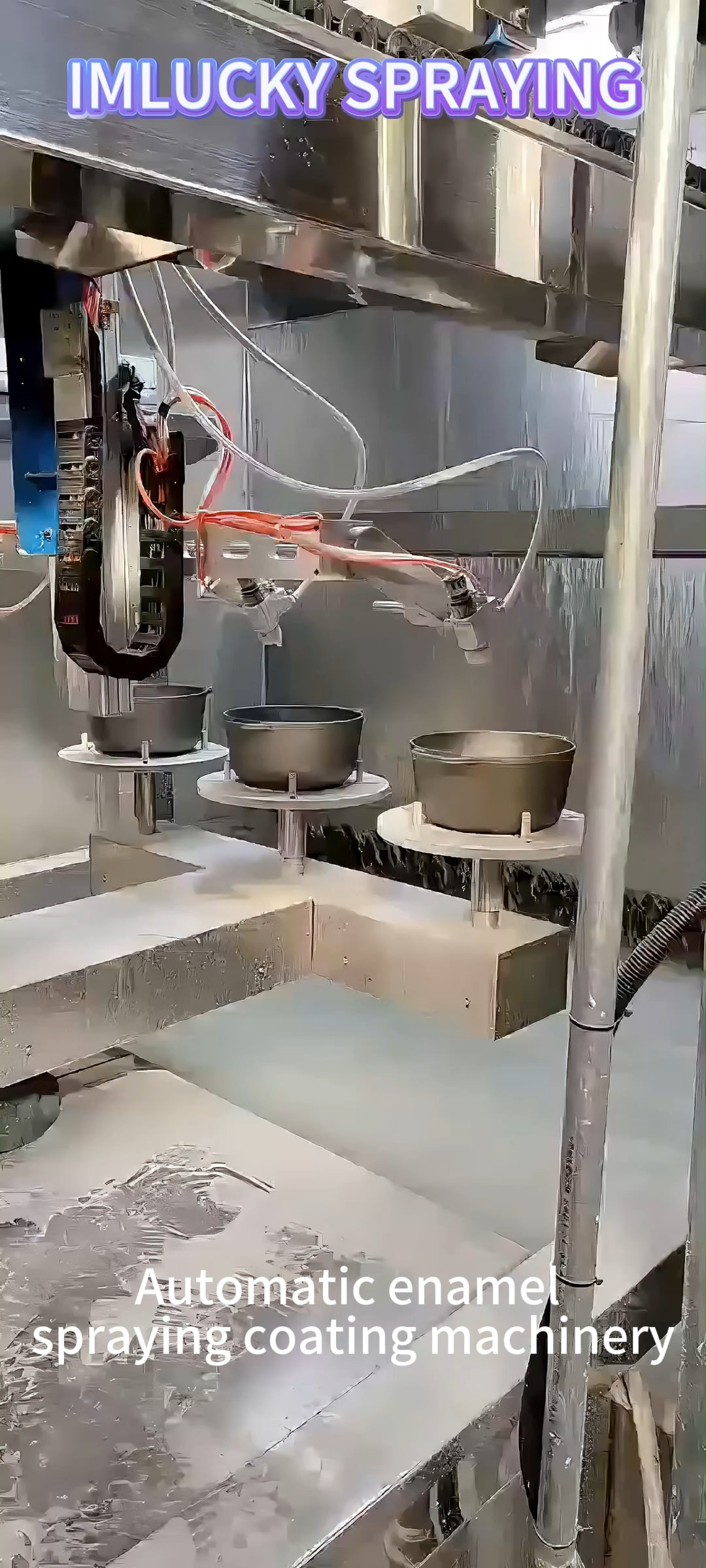 Automatic Enamel Spraying Coating Machinery for Cast Iron Pots