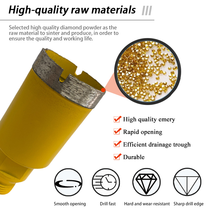 Alat Johnson OD6-100mm Mata Gerudi Berlian Terbaik Untuk Menggerudi Melalui Seramik, Jubin, Porselin 6