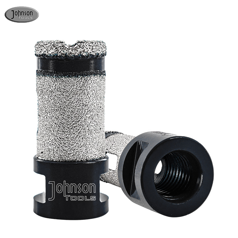Bit Pengilangan Jari Berlian Premium Johnson Tools - Sesuai untuk Porselin, Seramik, Marmar, Granit, Kuarza - 20-75mm - Benang 5/8''-11 1