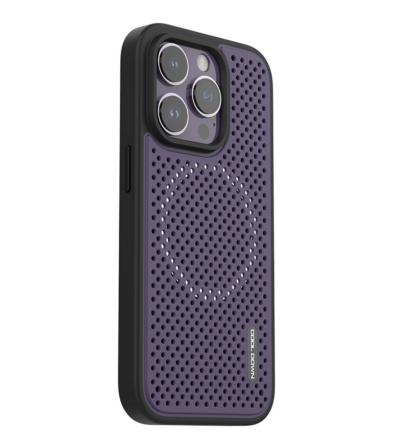 Heat Dissipation Slim Graphene Mesh Phone Case Wireless Charging Magsafe Phone Cover Protective for iPhone 14 15 pro max 5