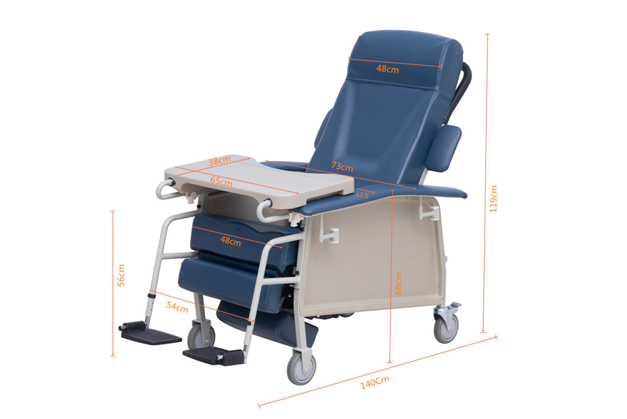 Hot Hospital Recliner Chair with Wheels ETC-003C 140*73*118cm Brand 2