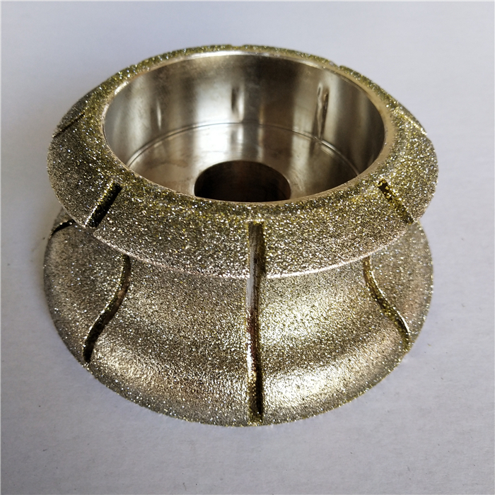 Rodas completas galvanizadas do perfil de Bullnose do diamante galvanizado das ferramentas de Johnson para a pedra e o granito 1