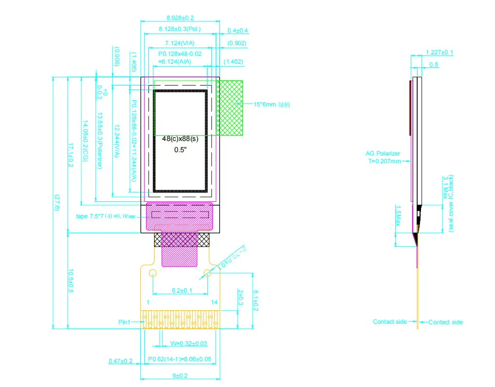 TOPWIN 0.32~0.54inch Monochrome Oled for Instruments and Apparatus - 4