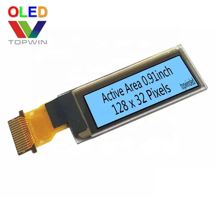 0.91inch oled display screen 128x32 driver IC SSD1306 I2C 1