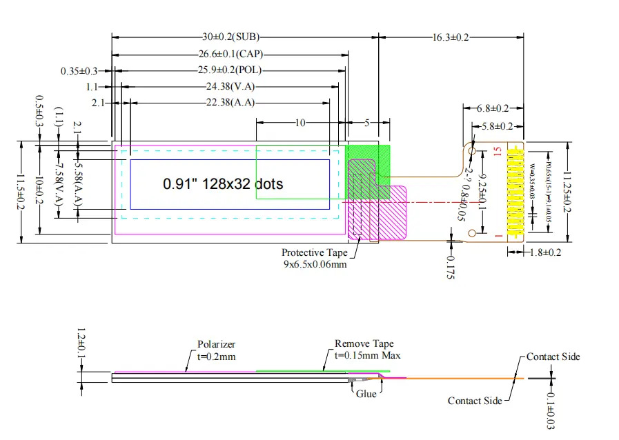 BestTOPWIN 0.8~0.96inch Monochrome Oled for Smart Cards 4
