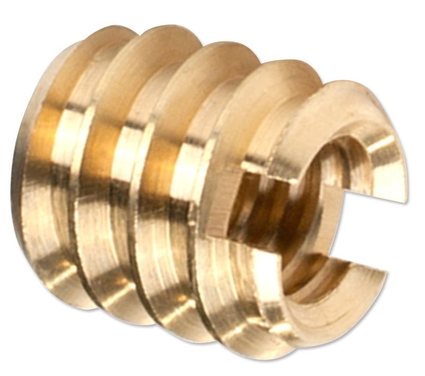 Precision Machined Brass Threaded Self Lock Wood Inset Screw Nut 1