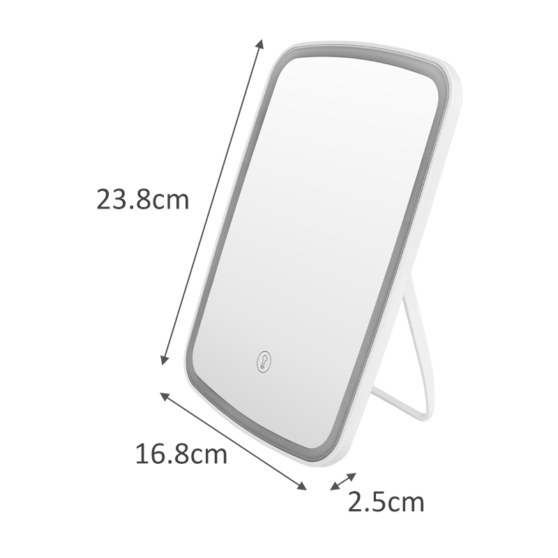 Miroir de maquillage portable pliable de voyage avec lumière LED | sk52 8