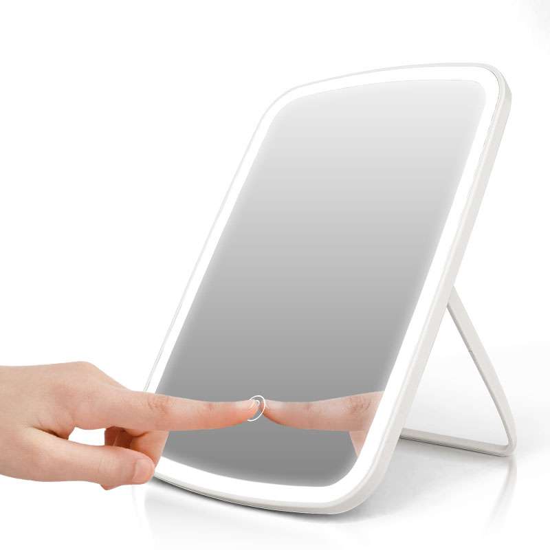 Miroir de maquillage portable pliable de voyage avec lumière LED | sk52 1