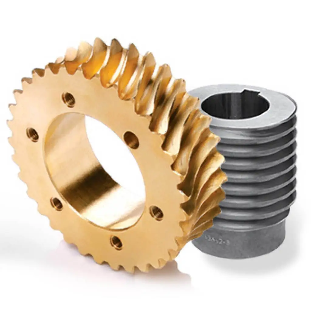 Precision Brass Worm Gear and Stainless Steel Worm Wheel 1