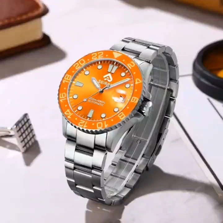 High quality shenzhen watch factory 50pcs moq of the watch factory sapphire bezel and Swiss green luminous  Japanese nh35 automaic mechanical men stainless steel watch  watch company b2b best price 1