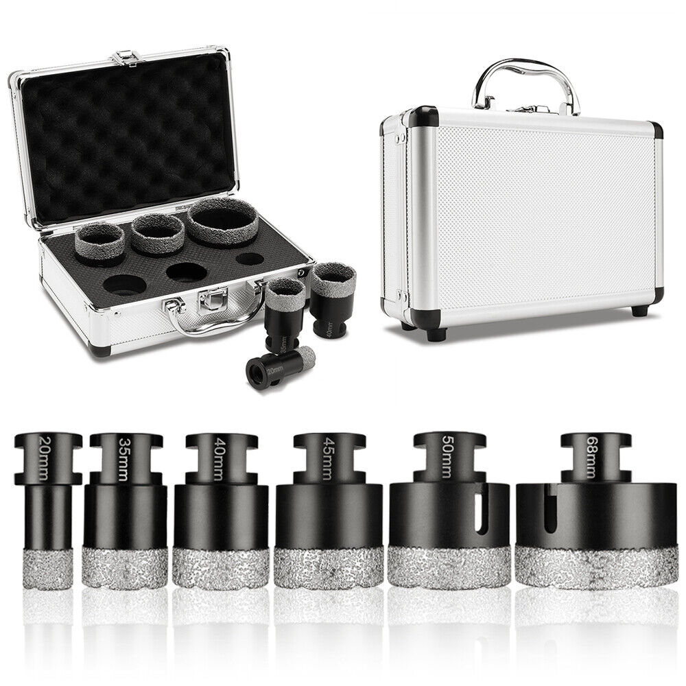 Johnson Tools 20mm, 35mm, 40mm,45mm, 50mm, 68mm M14 forets à noyau de diamant sec brasé sous vide pour carrelage 1