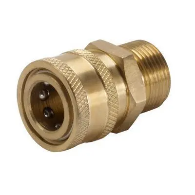 Brass Machined Air Hose Quick Connector with Straight Knurled 1