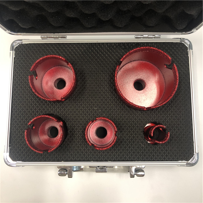 Johnson Tools 20/35/40/50/68mm Venda quente vácuo soldadas diamante perfuração a seco conjunto de brocas de núcleo de azulejo cerâmico 1