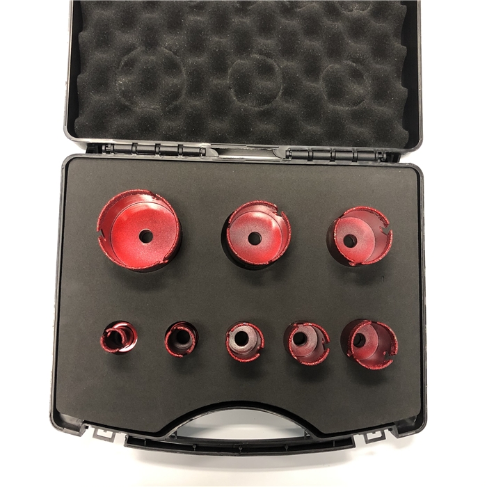 Johnson Tools 20/25/27/35/40/50/55/68mm Set Mata Gerudi Teras Jubin Berlian Set Batu Gergaji Lubang Pateri Vakum untuk Porselin 11