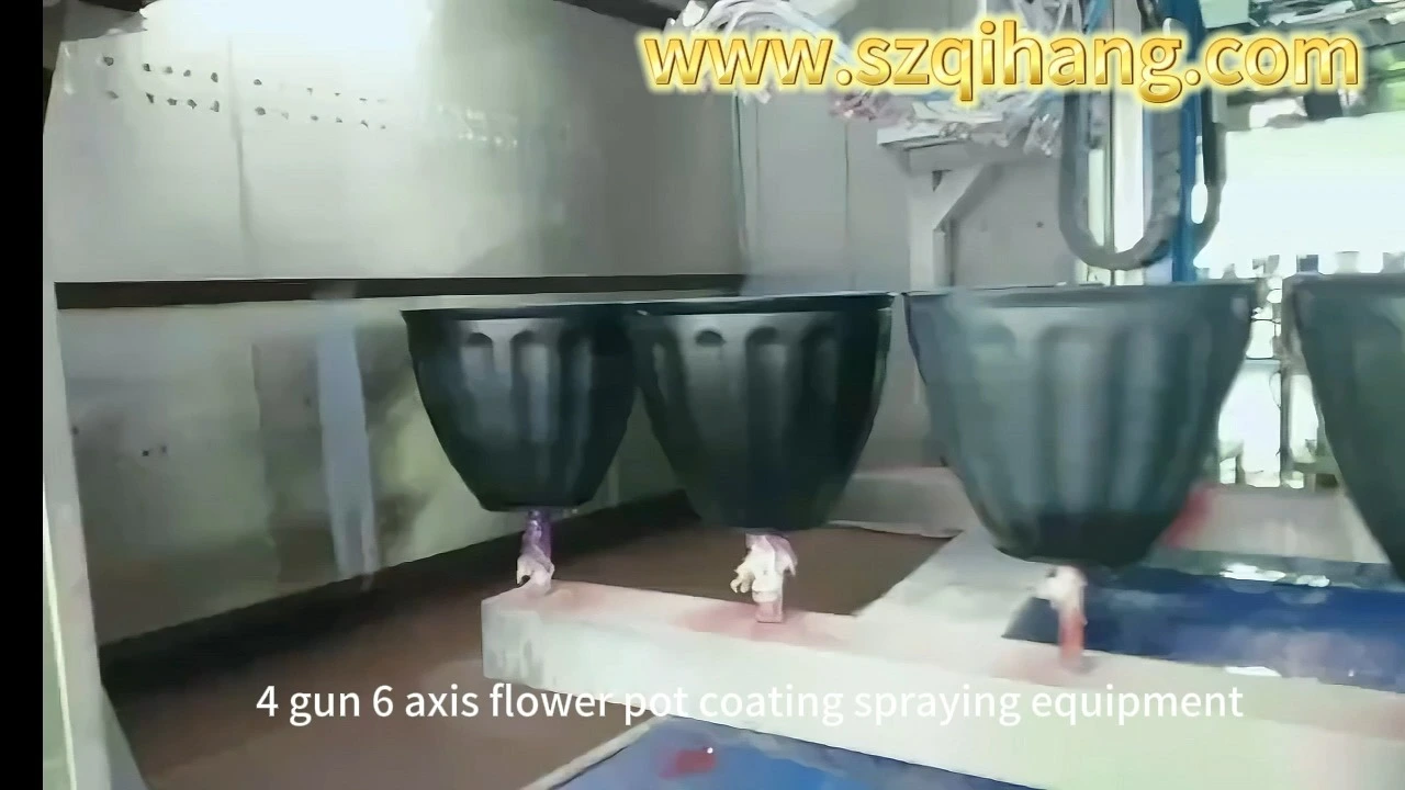 Customized Multi-color  Plastic Gardening Flower Pot Powder Coating Spray Machinery 1